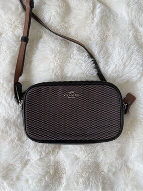 Coach Two-Tone Brown & Black Crossbody Camera Bag